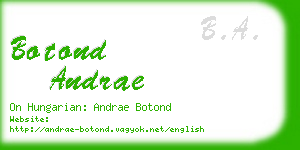 botond andrae business card